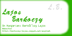 lajos barkoczy business card